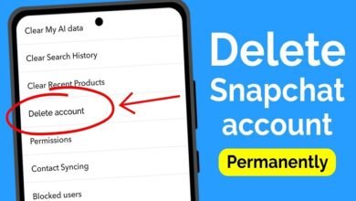 delete snapchat account