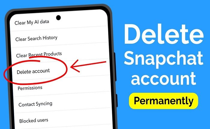 delete snapchat account